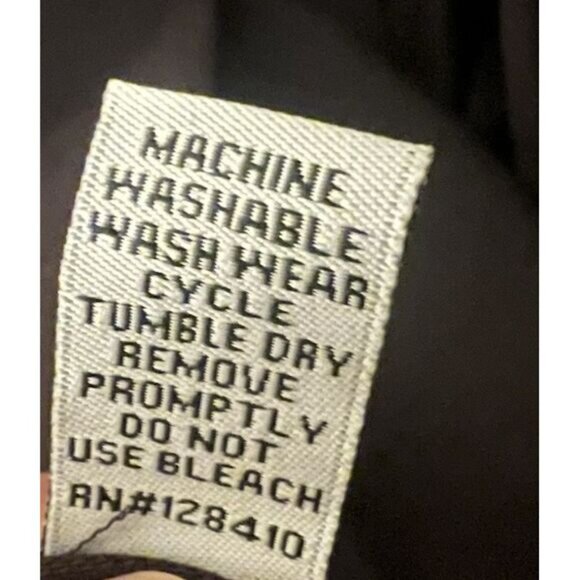 ANN MASHBURN Shirtwaist Midi Dress Black Cotton Button‎ Up Women's Size L No Tie - Picture 11 of 11